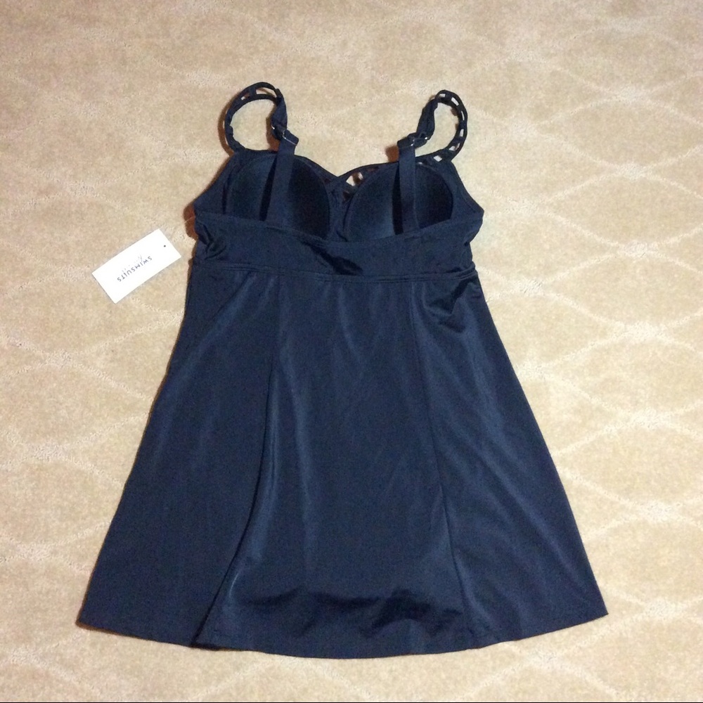 Swimsuits For All NWT Lattice V-Neck Swimdress, 10 - Picture 6 of 9